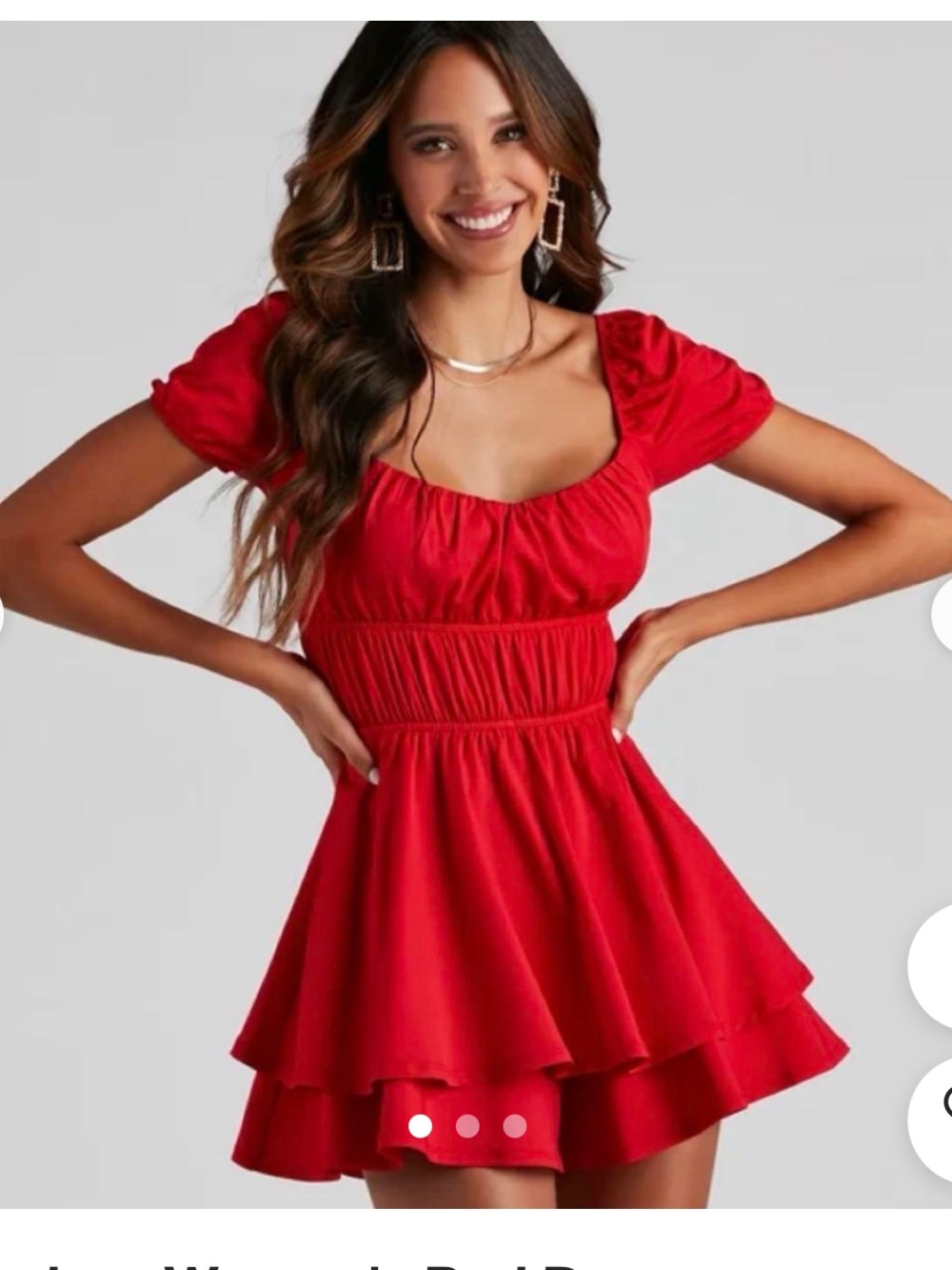 Windsor Red Romper Dress